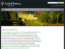 Tablet Screenshot of lynotttours.com